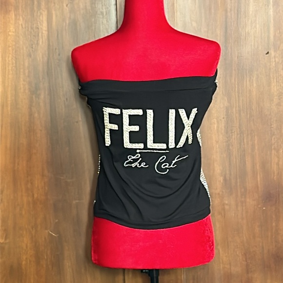 Vintage Felix the Cat Sequined Strapless Top/Skirt M - Picture 8 of 10